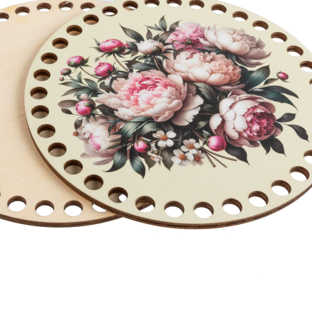 ДВ-02 06 Пионы, набор донышек для вязания 15х0,4 см2шт