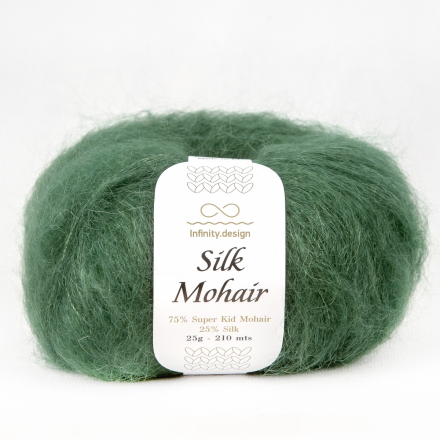 Silk Mohair (Infinity) 8264 зеленый, пряжа 25г