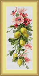 B210 &quot;Композиция с лимонами&quot; набор для вышивания крестом