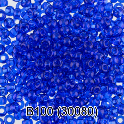 30080 (B100) васильковый круглый бисер Preciosa 5г