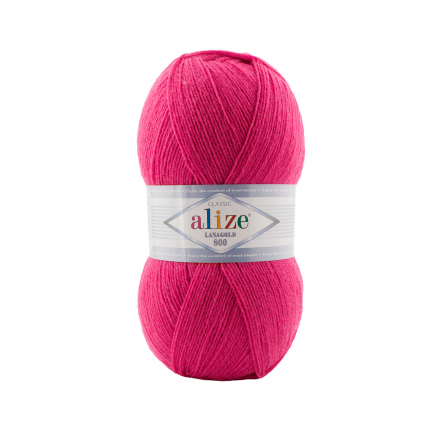 Lanagold 800 (Alize) 798 яр.мальва, пряжа 100г