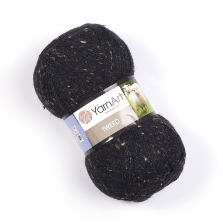 Tweed (Yarnart) 228 черный, пряжа 100г