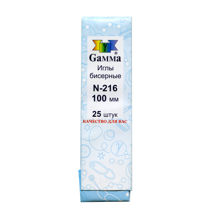 N-216 иглы бисерные №100 0,5мм 25шт