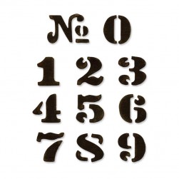 657841 Нож для вырубки Cargo Stencil Number Set (Sizzix)