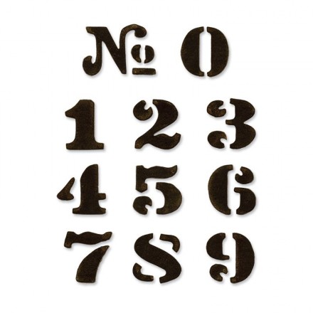 657841 Нож для вырубки Cargo Stencil Number Set (Sizzix)