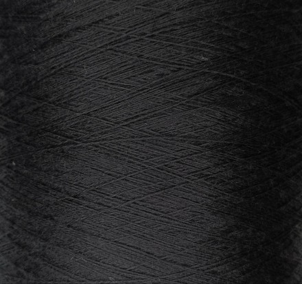 CashWool (Zegna Baruffa) цв.черный, пряжа бобинная итальянская 1г