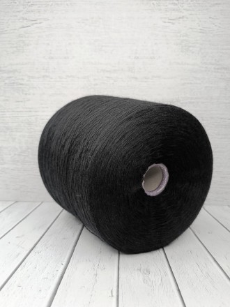 CashWool (Zegna Baruffa) цв.черный, пряжа бобинная итальянская 1г