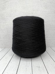 CashWool (Zegna Baruffa) цв.черный, пряжа бобинная итальянская 1г
