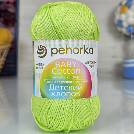 Детский хлопок (Пехорка) 483 незрелый лимон, пряжа 100г