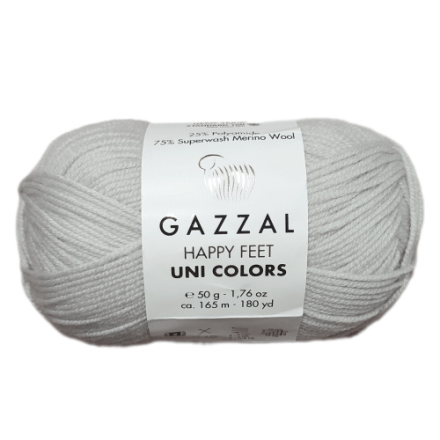 Happy Feet Uni Colors (Gazzal) 3552 св.серый, пряжа 50г