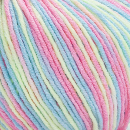 Jeans Soft Colors (Yarnart) 6204 лимон-розовый, пряжа 50г