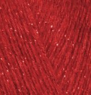 Angora Gold Simli (Alize) 106 красный, пряжа 100г