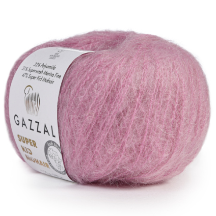 Super Kid Mohair (Gazzal) 64412 нежный розовый, пряжа 25г