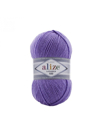 Lanagold 800 (Alize) 851 тем.сирень, пряжа 100г
