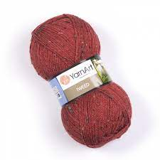 Tweed (Yarnart) 231 красный, пряжа 100г