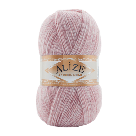 Angora Gold (Alize) 664 пудровый меланж, пряжа 100г