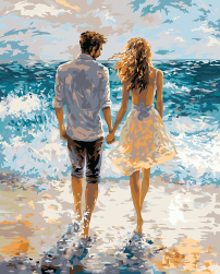 PNB/PL-343 &quot;В брызгах волн&quot; картина по номерам 40х50 см