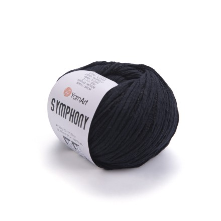 Symphony (Yarnart) 2126 чёрный, пряжа 50г