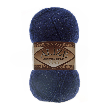 Angora Gold Simli (Alize) 58 т.синий, пряжа 100г