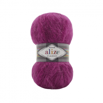 Mohair classik (Alize) 209 тем.фуксия, пряжа 100г