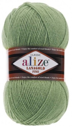 Lanagold Fine (Alize) 180 полынь, пряжа 100г