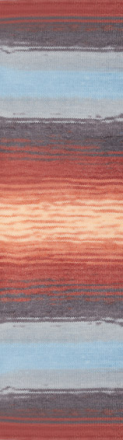 Angora Gold Batik (Alize) 7922 терракот-беж-св.джинс, пряжа 100г