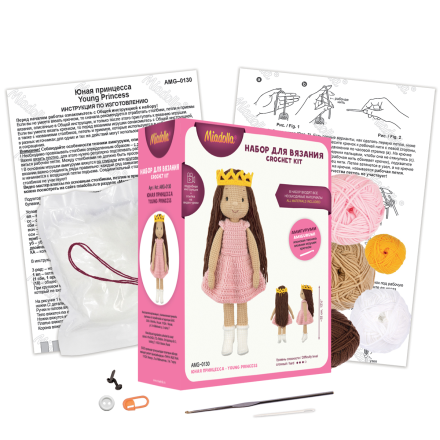 AMG-0130 &quot;Юная принцесса&quot; набор для вязания