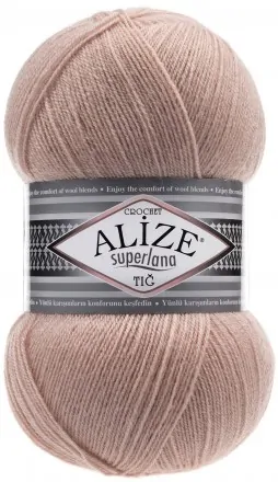 Superlana Tig (Alize) 404 пудра, пряжа 100г