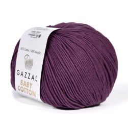Baby Cotton (Gazzal) 3441 сливовый, пряжа 50г