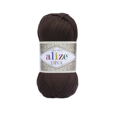 Diva (Alize) 26 шоколадный, пряжа 100г