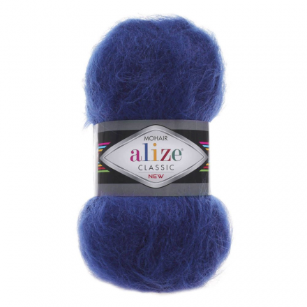 Mohair classik (Alize) 409 синий, пряжа 100г