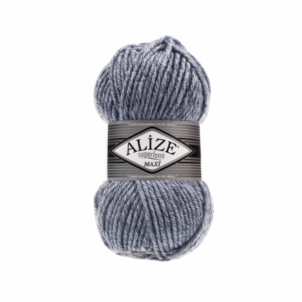 Superlana maxi (Alize) 806 джинс меланж, пряжа 100г