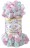 Puffy Color (Alize) 6052 мята розовый белый, пряжа 100г