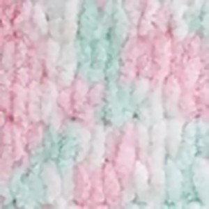 Puffy Color (Alize) 6052 мята розовый белый, пряжа 100г