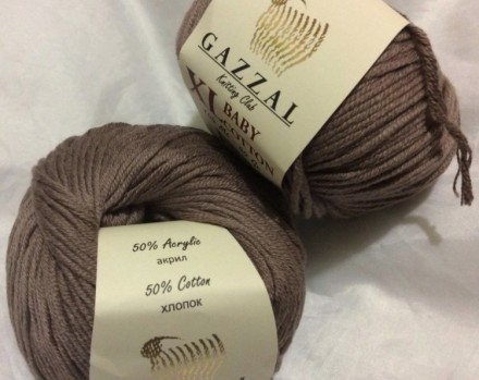 Baby Cotton XL (Gazzal) 3434 темно бежевый, пряжа 50г