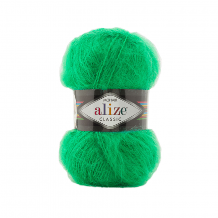 Mohair classik (Alize) 455 яр.зеленый, пряжа 100г