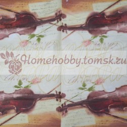 ц0066 &quot;Скрипка и роза&quot; 33х33 см
