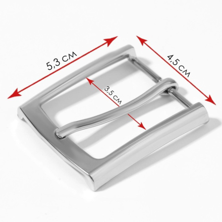 5094960 пряжка для ремня 5,3х4,5 см, 35 мм, цвет серебристый