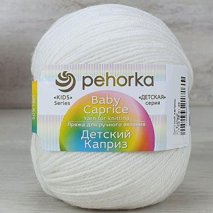 Детский каприз (Пехорка) 01 белый пряжа 50г