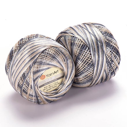 Tulip (Yarnart) 476 Синий бел.беж., пряжа 50г