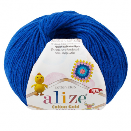 Cotton Gold Hobby New (Alize) 141 василек, пряжа 50г