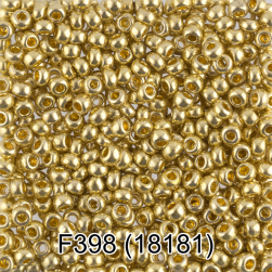 18181 (F398) золотой металлик, круглый бисер Preciosa 5г