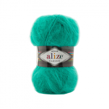 Mohair classik (Alize) 477 изумруд, пряжа 100г