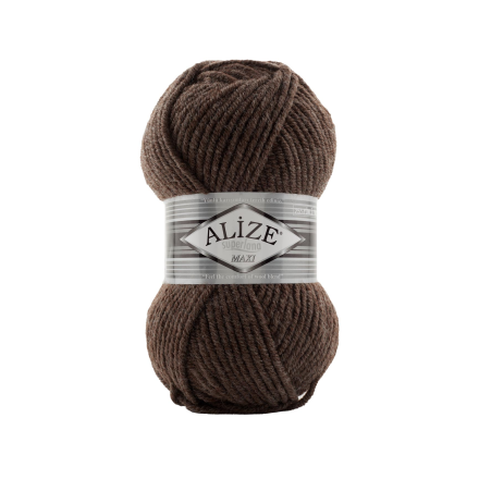 Superlana maxi (Alize) 884 коричневый, пряжа 100г