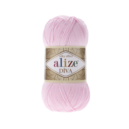 Diva (Alize) 185 розовый, пряжа 100г