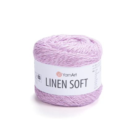 Linen Soft (Yarnart) 7321 розово-сиреневый, пряжа 100г