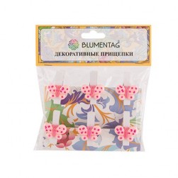 WCRH-35 B66 Розовые бабочки, декоративные прищепки 6х3,5 см