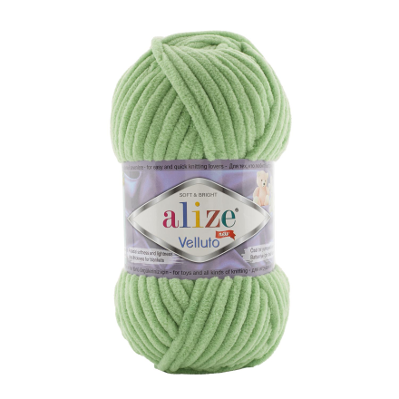 Velluto (Alize) 103 зел.яблоко, пряжа 100г
