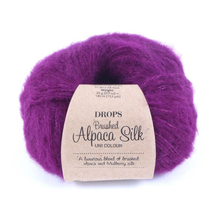 Brushed Alpaca Silk (Drops) 09 лиловый, пряжа 25г