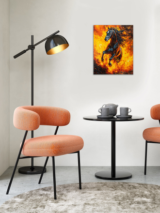 ALPD-312 &quot;Огненный конь&quot; алмазная мозаика на подрамнике 40х50 см
